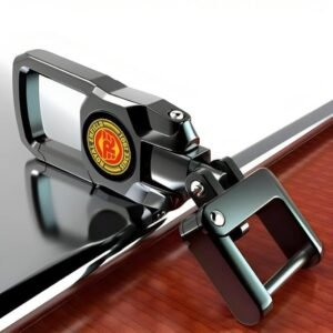 (BUY 1 GET 1 FREE) Dual Side Logo Keychain Compatible with Royal Enfield key Hunter 350 Bullet Meteor Classic