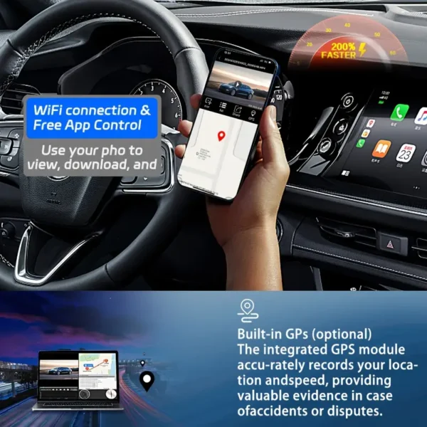 4K Quad-channel Car Dashboard Camera with 360° With Night Vision - Image 5