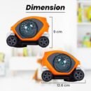 SKYLINE Battery Operated Stunt Car Toy with Music & 4D Vibrant Light Effects | 360° Rotating Bump & Go Action Car Toy