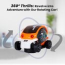 SKYLINE Battery Operated Stunt Car Toy with Music & 4D Vibrant Light Effects | 360° Rotating Bump & Go Action Car Toy