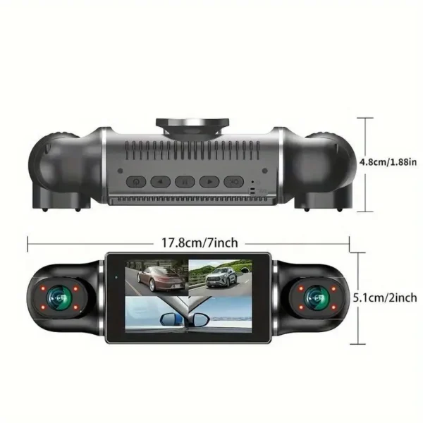 4K Quad-channel Car Dashboard Camera with 360° With Night Vision - Image 11