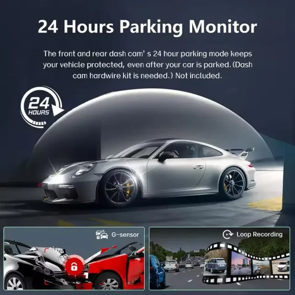 4K Quad-channel Car Dashboard Camera with 360° With Night Vision - Image 9