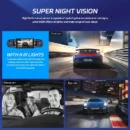 4K Quad-channel Car Dashboard Camera with 360° With Night Vision